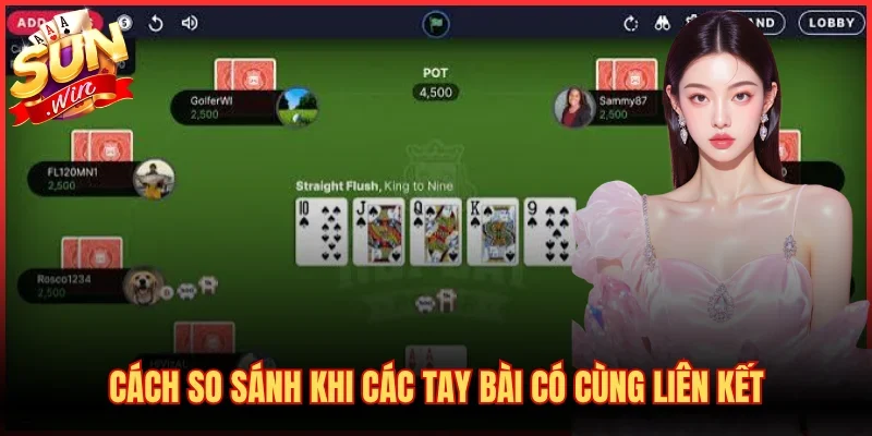 Cách so sánh khi các tay bài có cùng liên kết