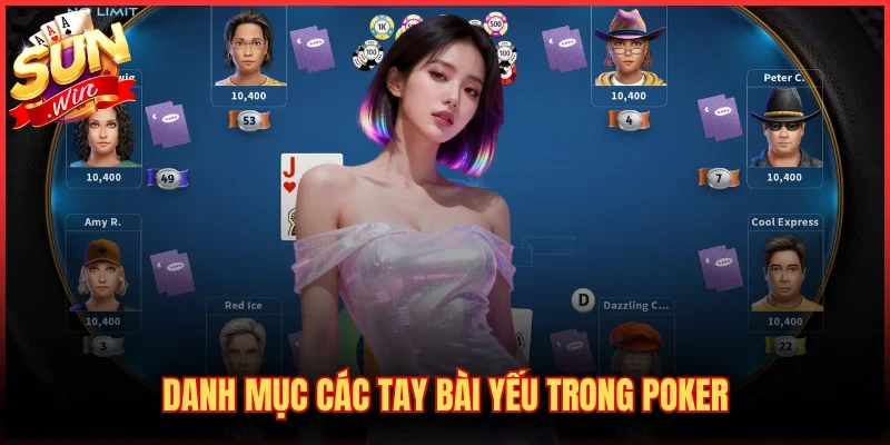Hướng Dẫn Thứ Tự Các Tay Bài Trong Poker Chi Tiết Nhất 4 Danh mục các tay bài yếu trong Poker