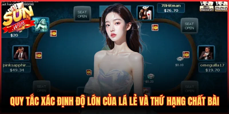 Quy tắc xác định độ lớn của lá lẻ và thứ hạng chất bài